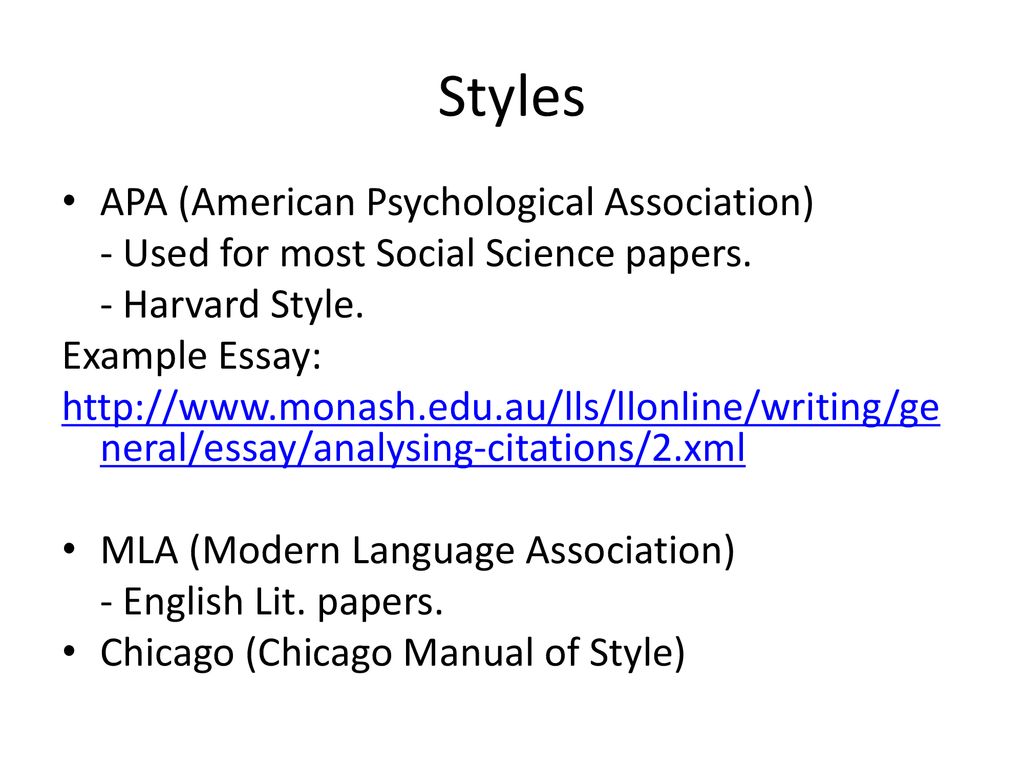 Apa referencing monash deals